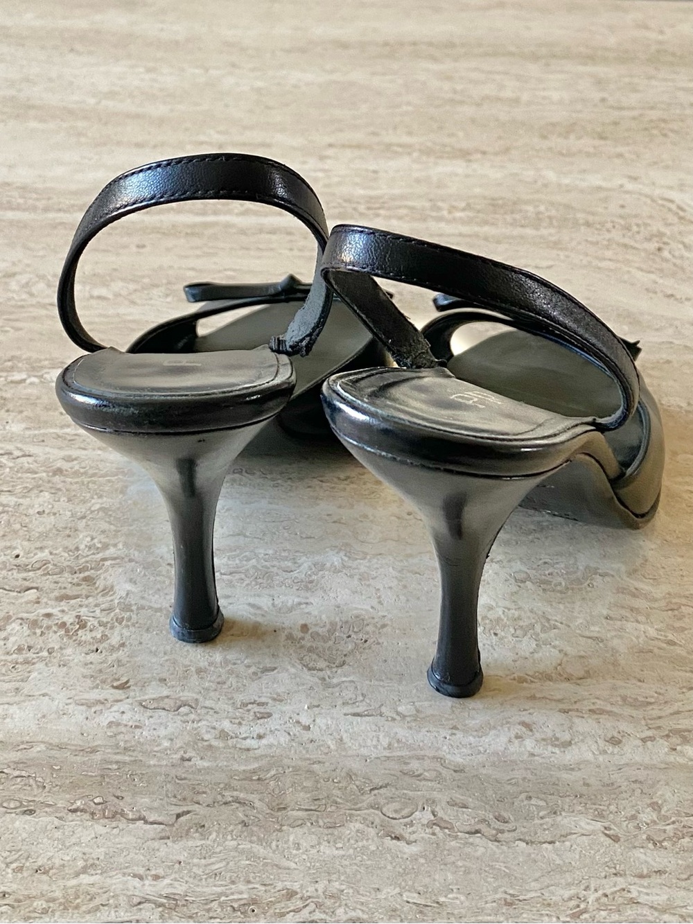Vintage Prada Bow Slingback Sandal Heels - Picture 7 of 9
